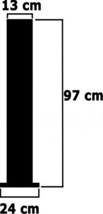 Słupek parkingowy blokujący U-12c | PEHD, 100 cm, na stopie, żółty